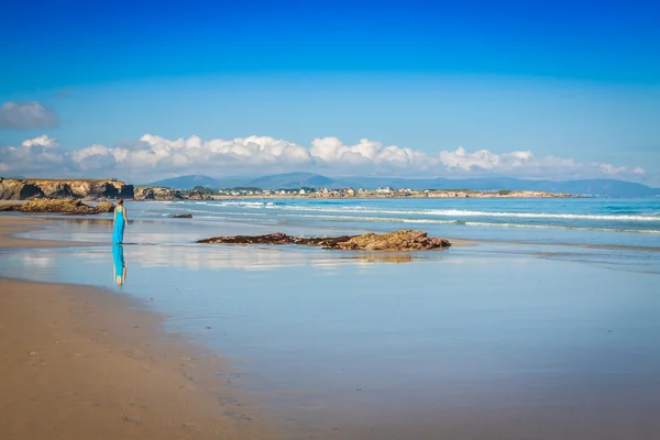 Las Catedrales plaj bulunan Galiçya, İspanya. Ribade Cennet plaj — Stok fotoğraf