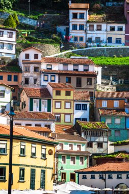 Cudillero, Asturias 'taki balıkçı köyü (İspanya)