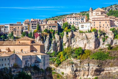 amazing Spain - city on cliff rocks - Cuenca clipart