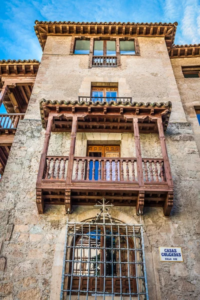 Casas colgadas (hangende huizen) in Cuenca in Castilla La Mancha, — Stockfoto