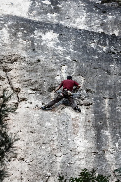 Siurana Köyü, İspanya yakınındaki cliff dağcıların — Stok fotoğraf