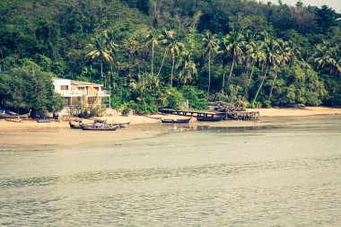 Geleneksel Tay deniz araçları Phang nga, Phuket, Tayland
