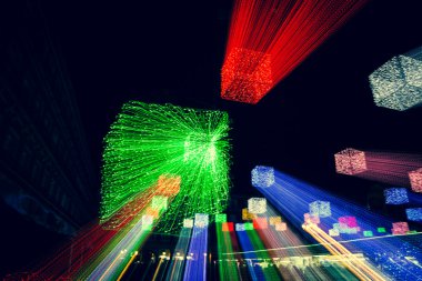 Noel bokeh - soyut desen