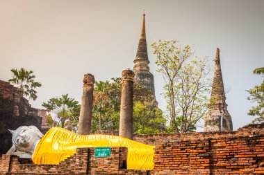 Buda uzanmış, Wat Yai Chai Mongkol, Ayutthaya, Tayland.
