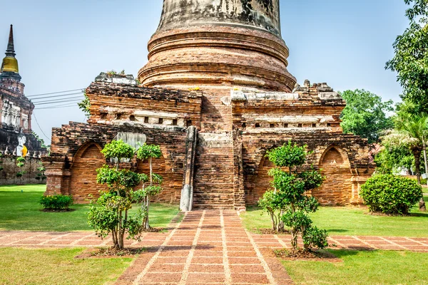 Wat Yai Chaimongkol Temple in Ayutthaya Thailand — Stock Photo, Image