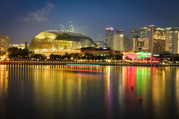 Singapore,December 20,2013:Singapore city at night — Stock Photo, Image