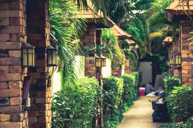 Küçük evler için için numaraları ile rahat yeşil kompleksi