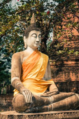 Buda heykelinin Ayutthaya Tayland