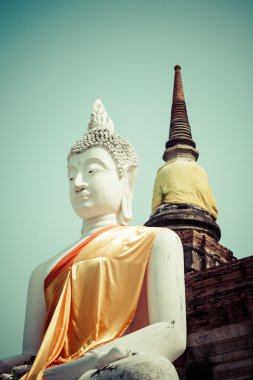 Buda heykelinin Ayutthaya Tayland