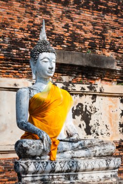 Buda heykelinin Ayutthaya Tayland