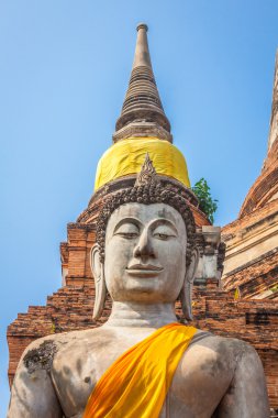 Buda heykelinin Ayutthaya Tayland