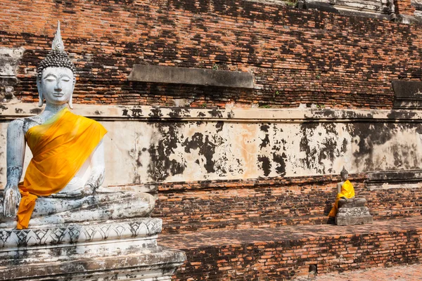 Buddha al statuii din Ayutthaya Thailanda — Fotografie, imagine de stoc