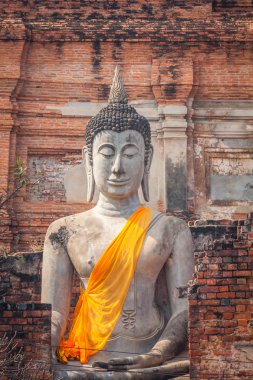 Buda heykelinin Ayutthaya Tayland
