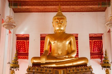 Buda heykeli wat pho Tapınağı'nda resmi. Bangkok, Tayland.
