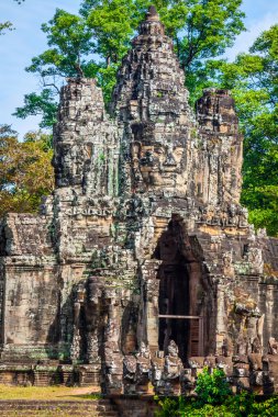 angkor tapınakta Bayon thom, cambodia