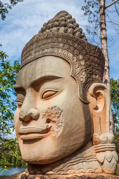 Gezicht. Angkor Wat Angkor Thom. Cambodja — Stockfoto