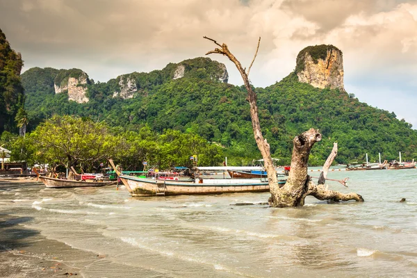 Krabi, Tajlandia, 11 grudnia 2013: tradycyjny tajski łódź, długi ogon — Zdjęcie stockowe