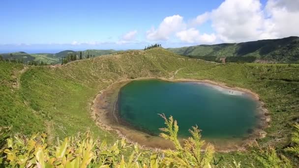 Santiago と 7 cidades - アゾレス諸島、ポルトガルの湖 — ストック動画