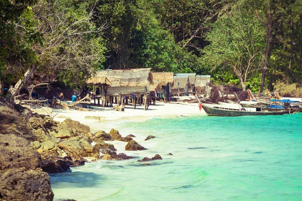 Bambusinsel ist eine weitere Insel im andamanischen Meer in der Nähe von Phi-ph — Stockfoto