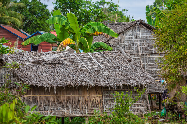 Typical House on the Tonle sap lake,Cambodia.