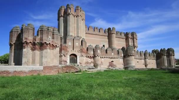 Castelo de coca na província de Castilla-y-Leon, Espanha — Vídeo de Stock