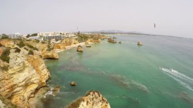 Havadan görüntüleri Lagos, Ponta da Piedade, Algarve, Portekiz