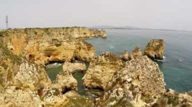Havadan görüntüleri Lagos, Ponta da Piedade, Algarve, Portekiz