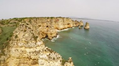 Havadan görüntüleri Lagos, Ponta da Piedade, Algarve, Portekiz