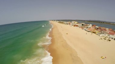 Faro, Algarve havadan görüntüleri plaj