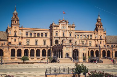 Güzel Plaza de Espana, Sevilla, İspanya