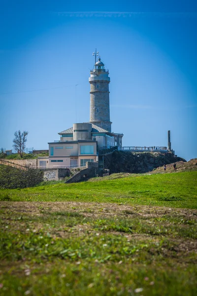 Világítótorony "Cabo polgármester". Santander. Spanyolország — Stock Fotó