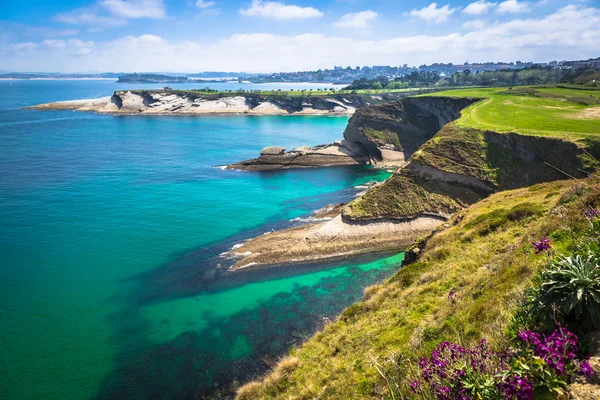 Panoramic view of the coast of Santander from the Bella Vista li — Stock Photo, Image