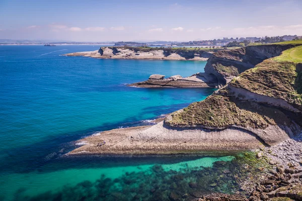 Panoramatický pohled na pobřeží Santander od li Bella Vista — Stock fotografie