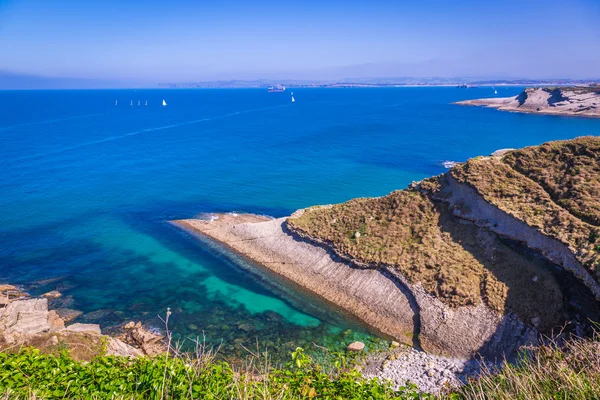 Panoramic view of the coast of Santander from the Bella Vista li — Stock Photo, Image