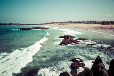plaj helgueras, noja, cantabria, İspanya