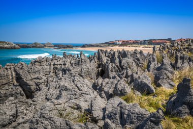 plaj helgueras, noja, cantabria, İspanya