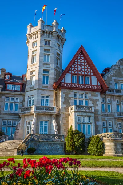 Mooi magdalena paleis in santander, Spanje — Stockfoto