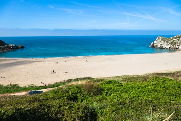 Hermosa playa, Langre, Cantabria, España — Foto de Stock