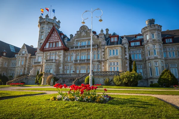 Mooi magdalena paleis in santander, Spanje — Stockfoto