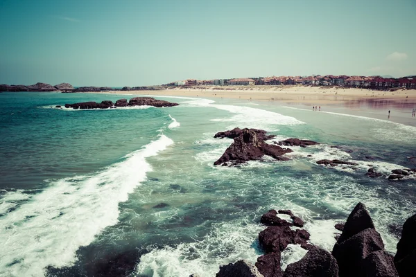 Beach of Helgueras, Noja, Cantabria, Spain — Stock Photo, Image