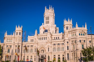 Madrid, İspanya - 15, Haziran, 2014:Plaza de Cibeles, Madrid, İspanya