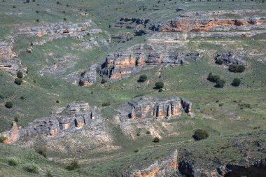 Duraton Kanyonu ve Sepulveda. Segovia. Castilla Leon. İspanya. EUR
