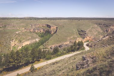 Duraton Kanyonu ve Sepulveda. Segovia. Castilla Leon. İspanya. EUR