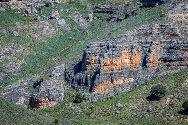 Duraton canyon and Sepulveda. Segovia. Castilla Leon. Spain. Eur — Stock Photo, Image