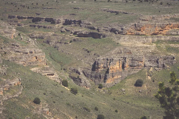 Duraton canyon och Sepulveda. Segovia. Castilla-Leon. Spanien. EUR — Stockfoto