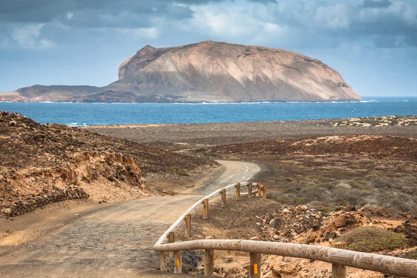 La Graciosa - στο δρόμο για την παραλία Las Conchas — Φωτογραφία Αρχείου