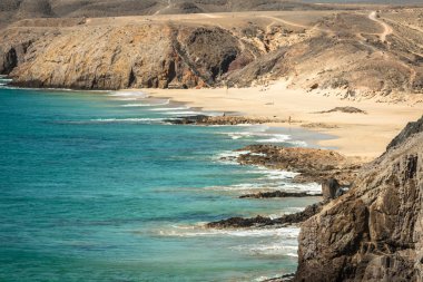 Papagayo beach, Lanzarote. Kanarya Adası.