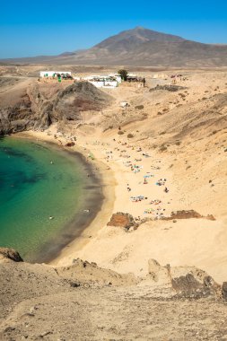 Lanzarote el papagayo playa beach Kanarya Adaları