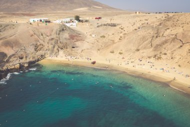 Lanzarote el papagayo playa beach Kanarya Adaları