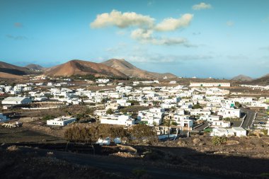 lanzarote volkanlar manzaralı güzel köy yaiza